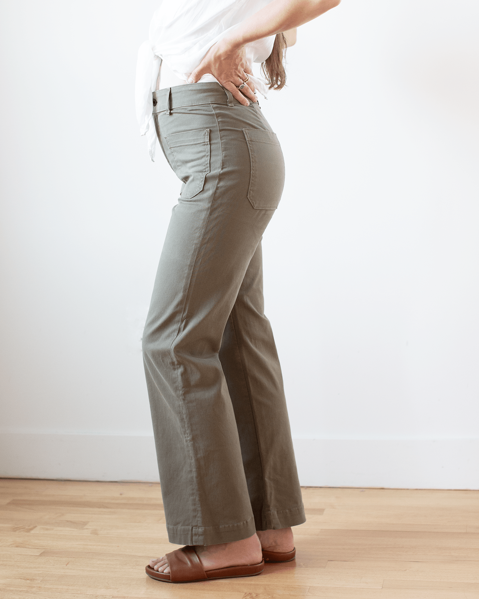 ASKK NY Sailor Twill Pant in Olive