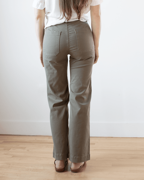 ASKK NY Sailor Twill Pant in Olive - Bliss Boutiques