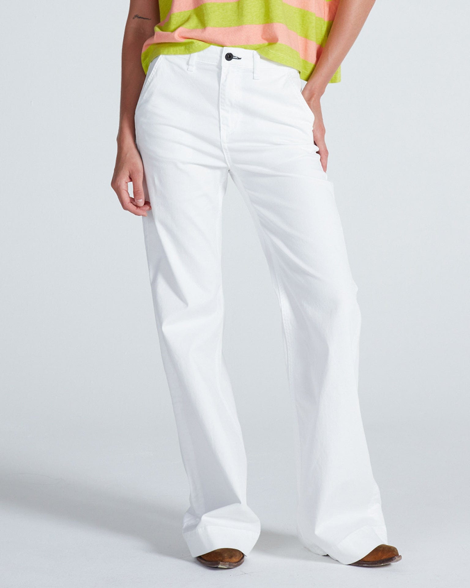 Twill Trouser in Ivory