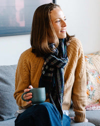 Autumn Cashmere Cable Yoke Crew in Honey 1 - Bliss Boutiques