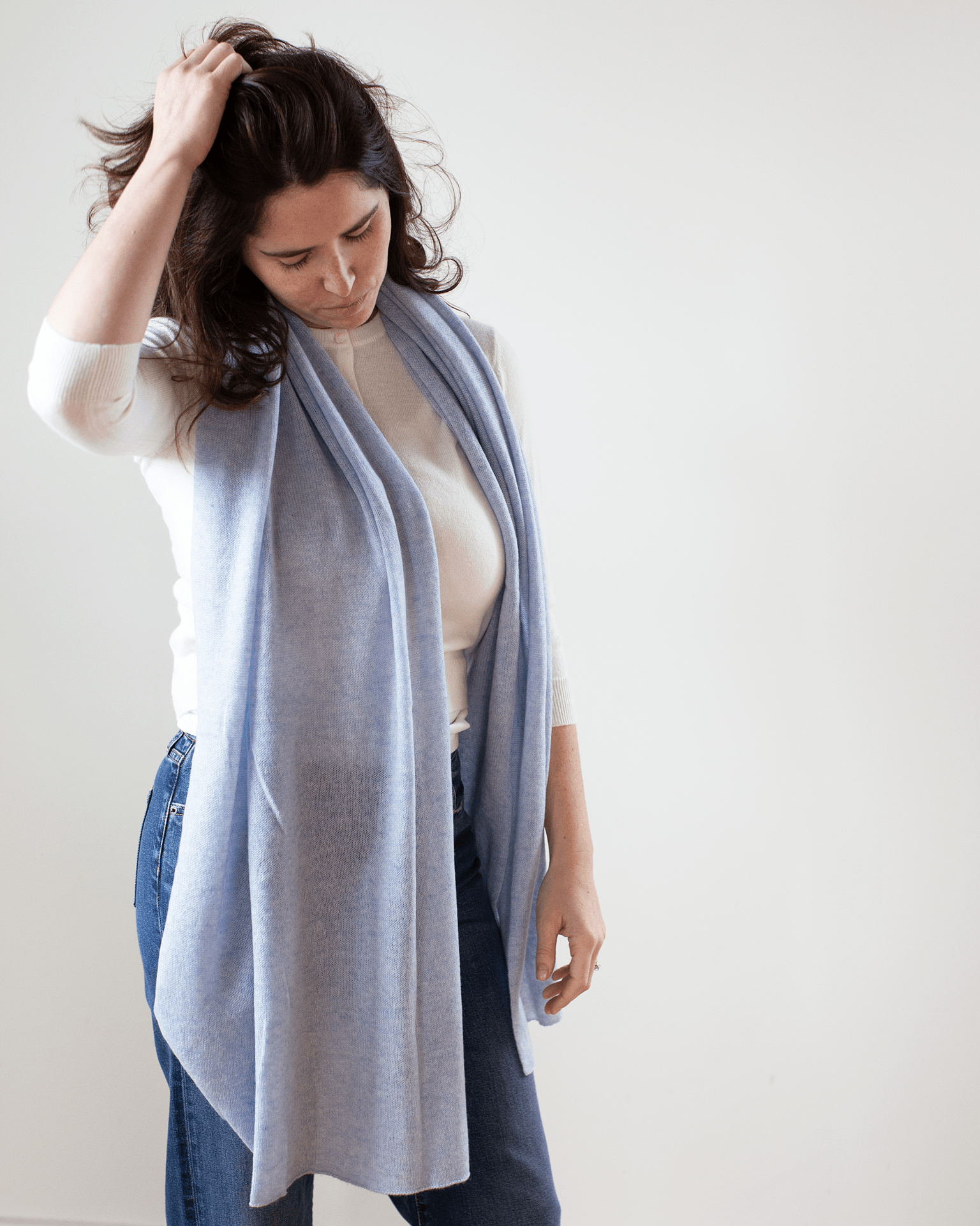 Autumn Cashmere Featherweight Wrap in Meadow