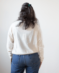 Autumn Cashmere Fluffy Cashmere Boxy Crew in Clouds