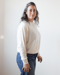 Autumn Cashmere Fluffy Cashmere Boxy Crew in Clouds