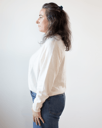 Autumn Cashmere Fluffy Cashmere Boxy Crew in Clouds