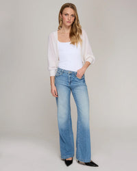 Autumn Cashmere Loose Gauge Shrug in Chalk 2 - Bliss Boutiques
