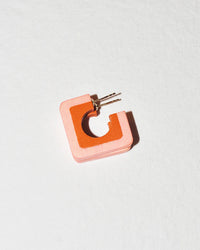 B&L Jewelry Helen Square Hoop in Helen