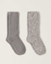 Barefoot Dreams CC 2 Pair Sock Set in Pewter Multi