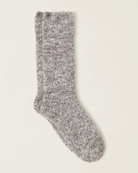 Barefoot Dreams CC Heathered Socks in Charcoal/White
