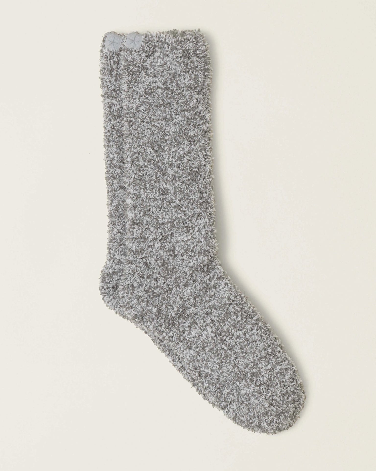Barefoot Dreams CC Heathered Socks in Moonbeam/White