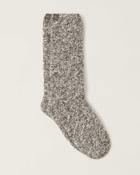 Barefoot Dreams CC Heathered Socks in Olive Branch/White