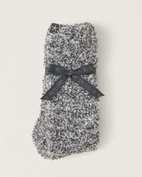 Barefoot Dreams CC Heathered Socks in Slate Blue/White