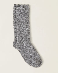 Barefoot Dreams CC Heathered Socks in Slate Blue/White
