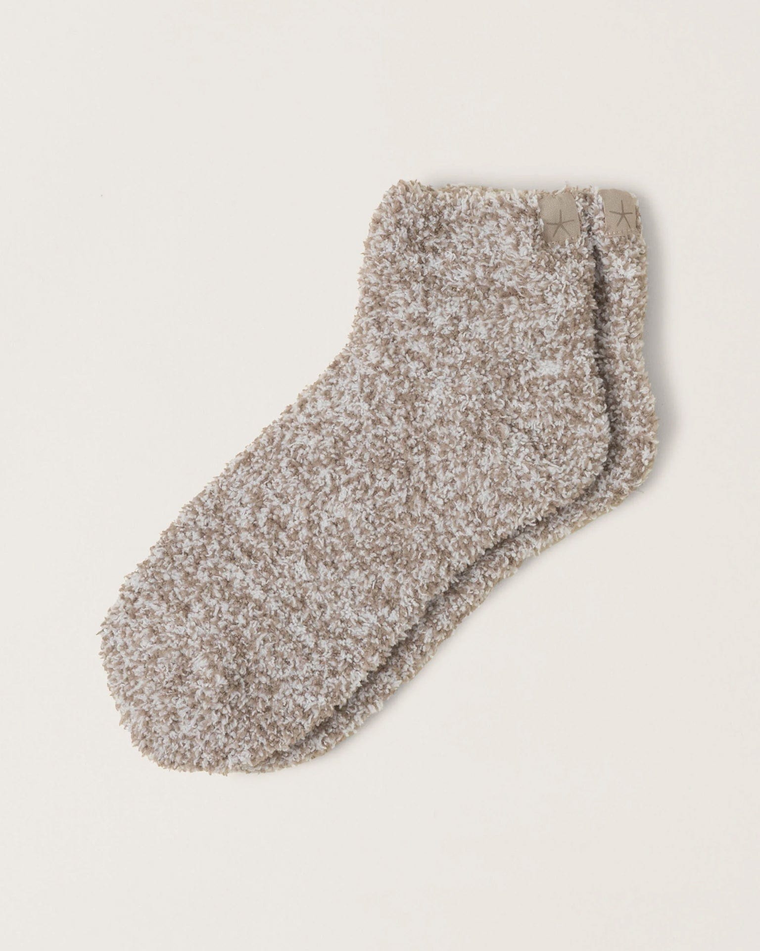 Barefoot Dreams CC Heathered Tennis Socks in Nickle/White