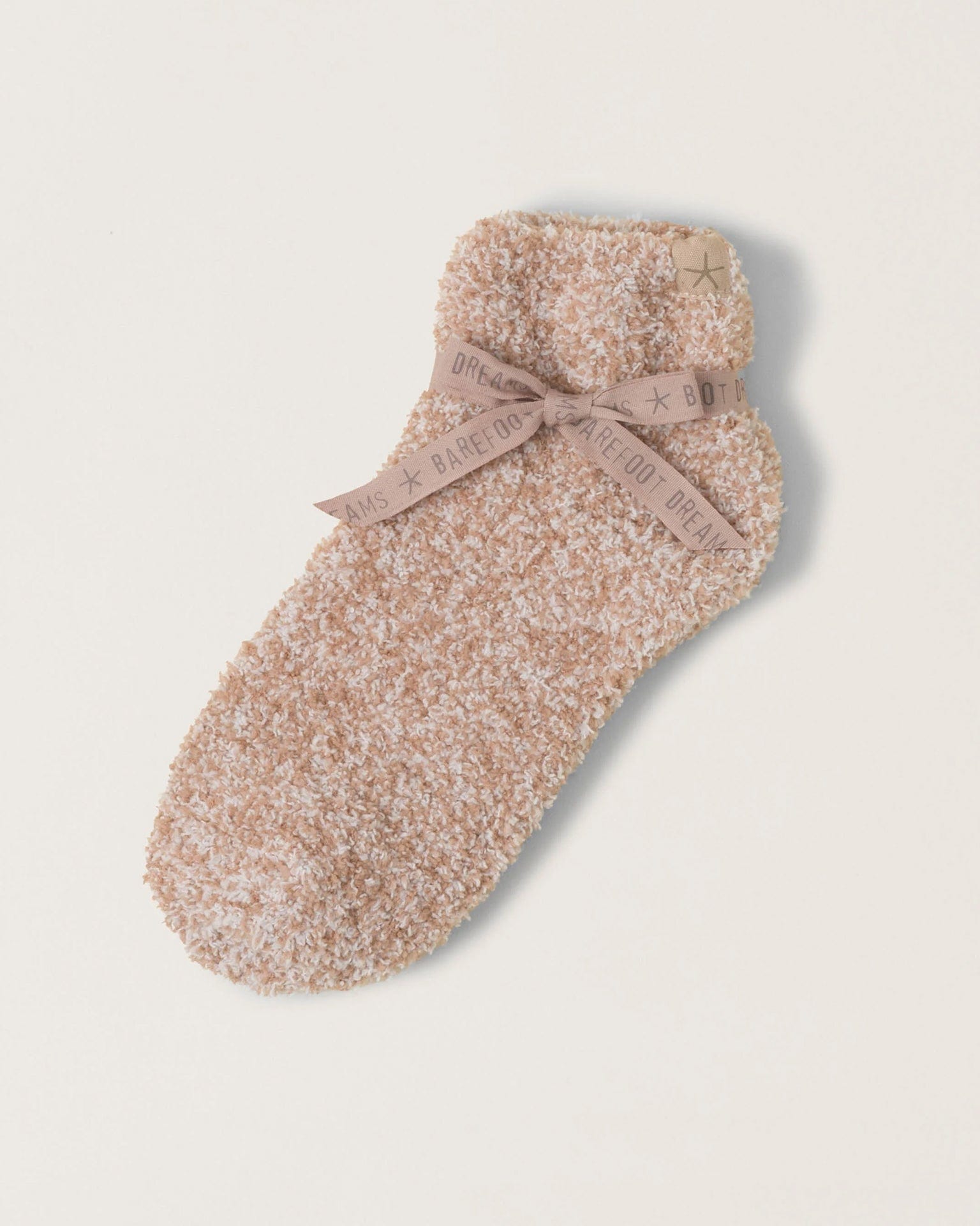 Barefoot Dreams CC Heathered Tennis Socks in Willow/White