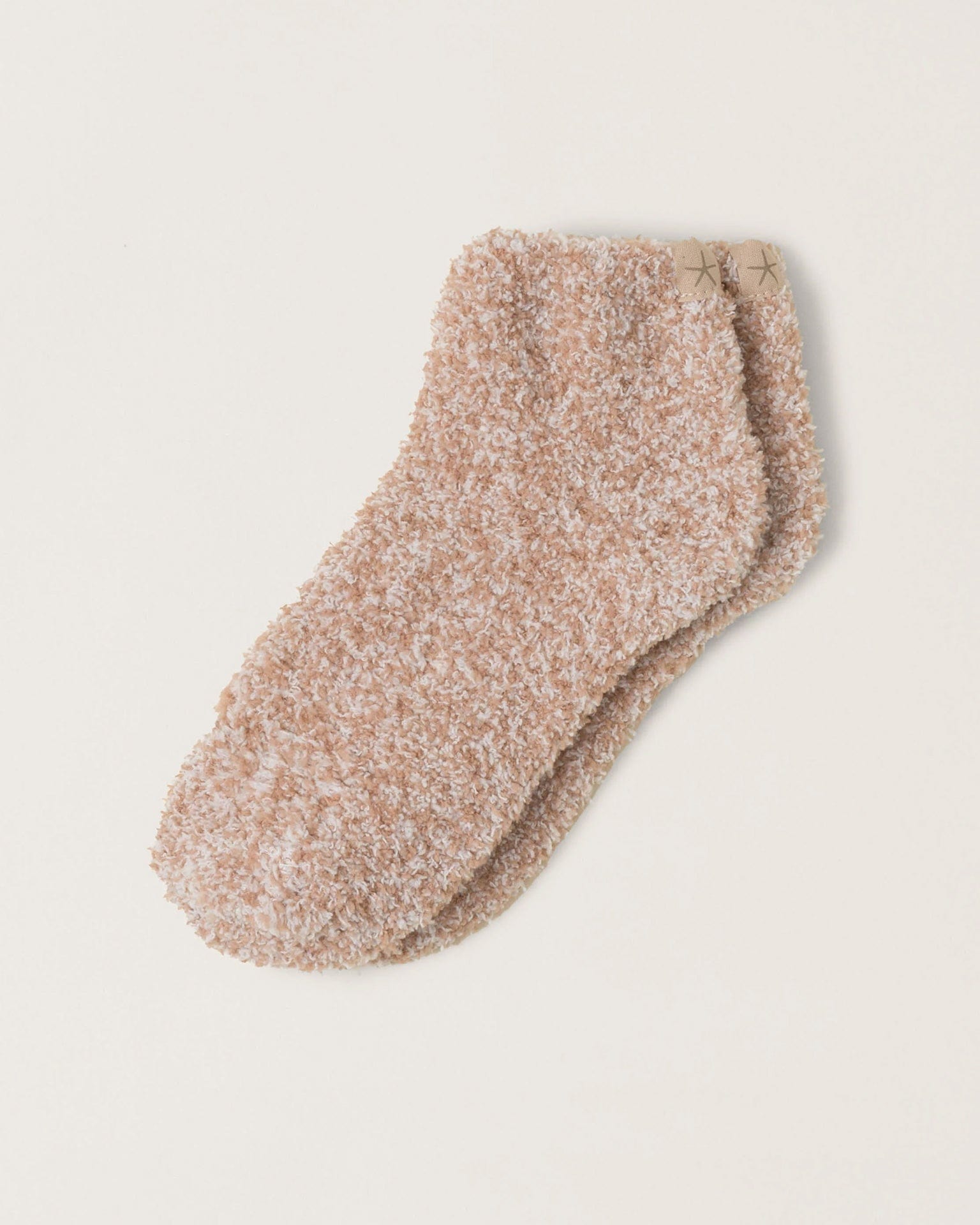 Barefoot Dreams CC Heathered Tennis Socks in Willow/White