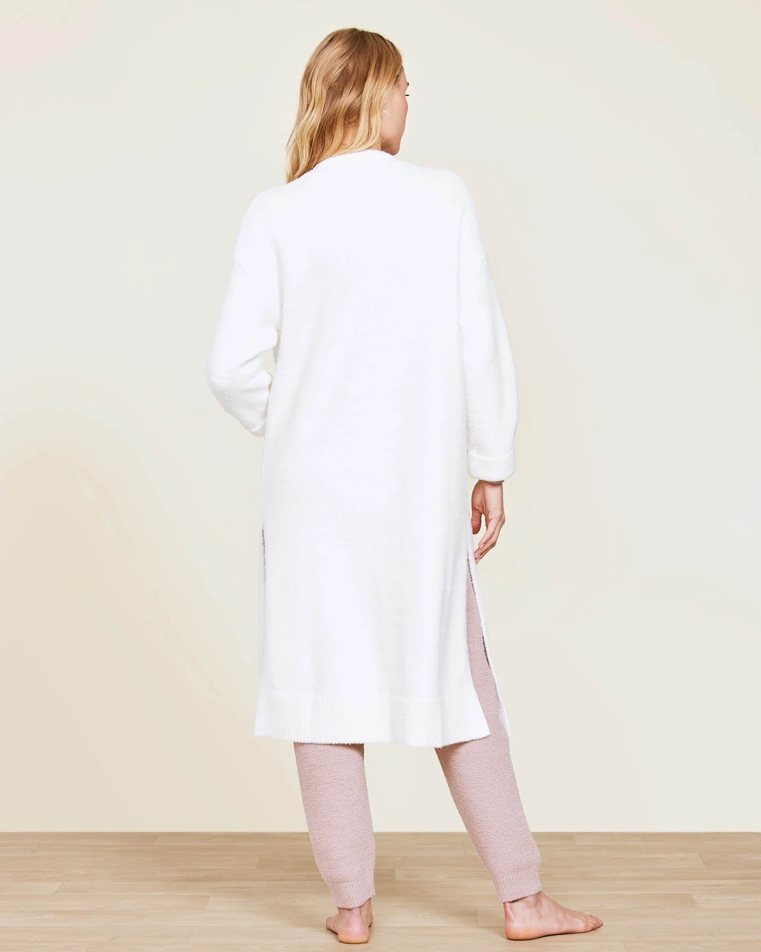 Barefoot Dreams CC Luxe High Slit Cardigan in Pearl