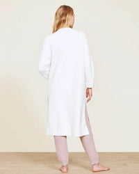 Barefoot Dreams CC Luxe High Slit Cardigan in Pearl