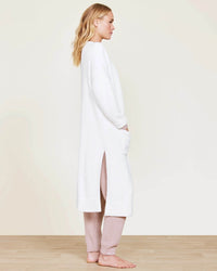 Barefoot Dreams CC Luxe High Slit Cardigan in Pearl