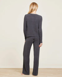 Barefoot Dreams CCUL Ribbed Button Cardi in Carbon