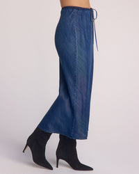 Bella Dahl Bias Skirt w/ Tie in Moonlit Wash