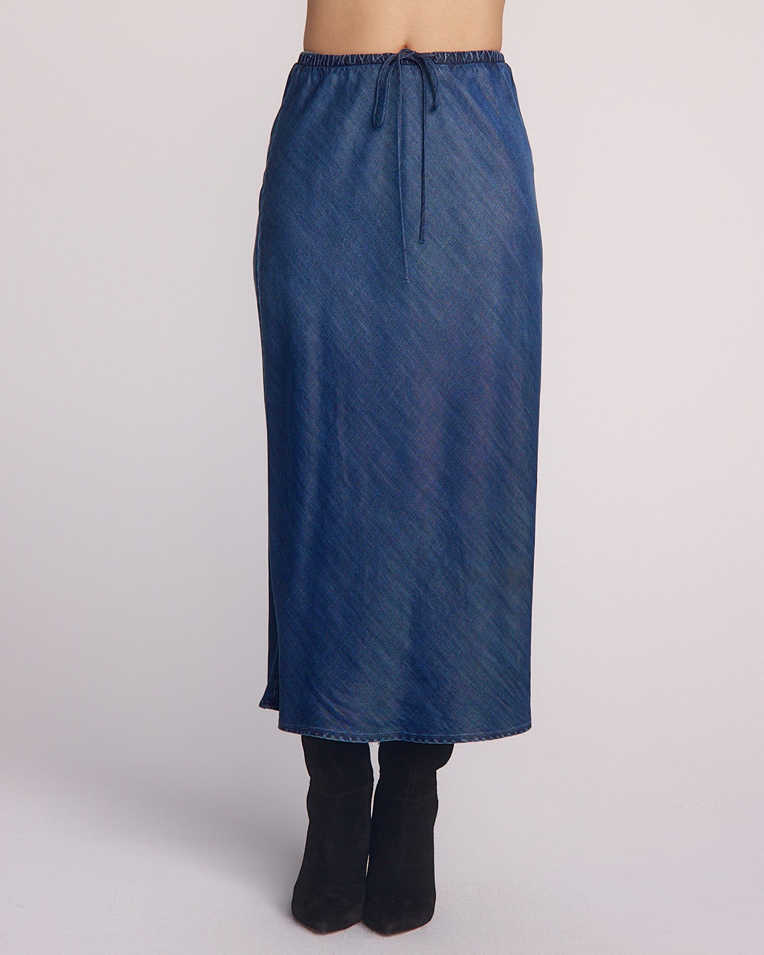 Bella Dahl Bias Skirt w/ Tie in Moonlit Wash