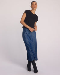 Bella Dahl Bias Skirt w/ Tie in Moonlit Wash
