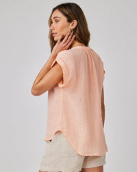Bella Dahl Cap Sleeve Pullover in Peach Fizz