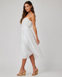 Flowy Cami Maxi Dress in White - Bliss Boutiques