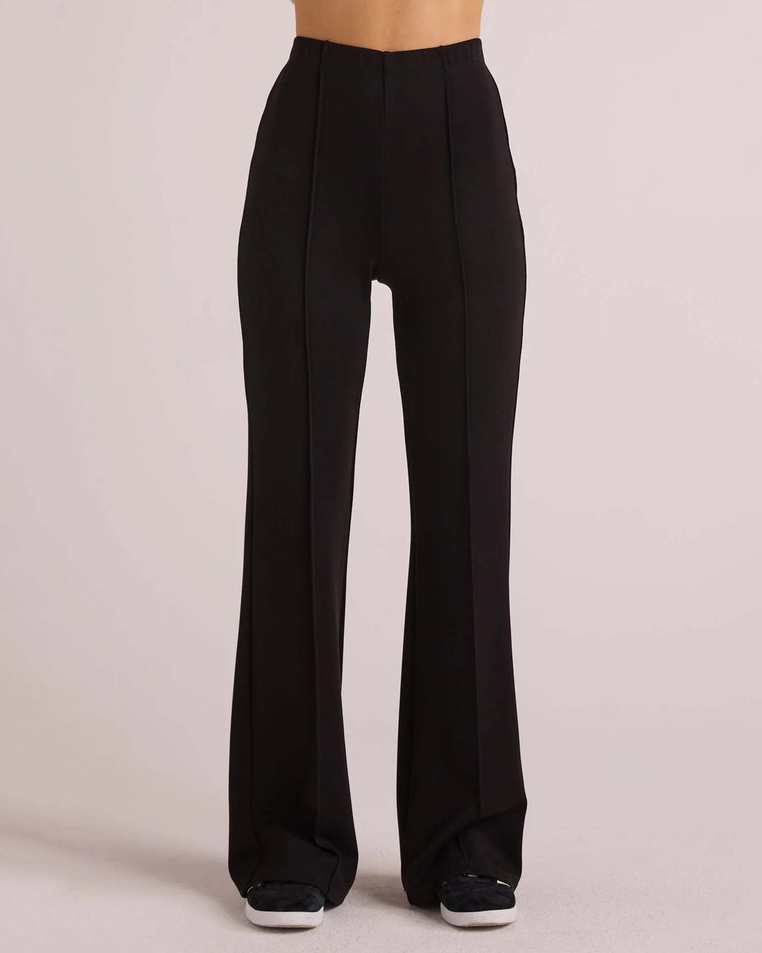 Bella Dahl Jordyn Pintuck Ponte Pant in Black