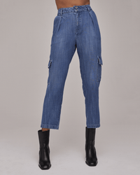 Bella Dahl Londyn Cargo Trouser in Vintage Streaky Wash