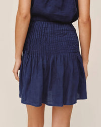 Bella Dahl Pintuck Mini Skirt in Nautical Night 4 - Bliss Boutiques