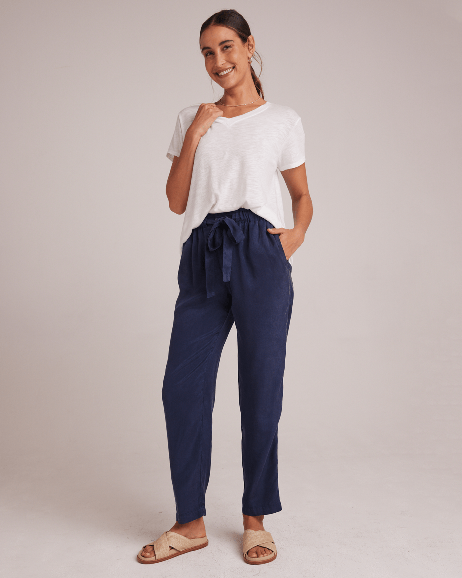 Bella Dahl Rose Easy Trouser in Brazilian Navy