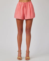 Bella Dahl Ruffle Waist Shorts in Camellia Coral