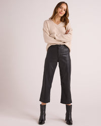 Bella Dahl Saige Wide Leg Crop in Black