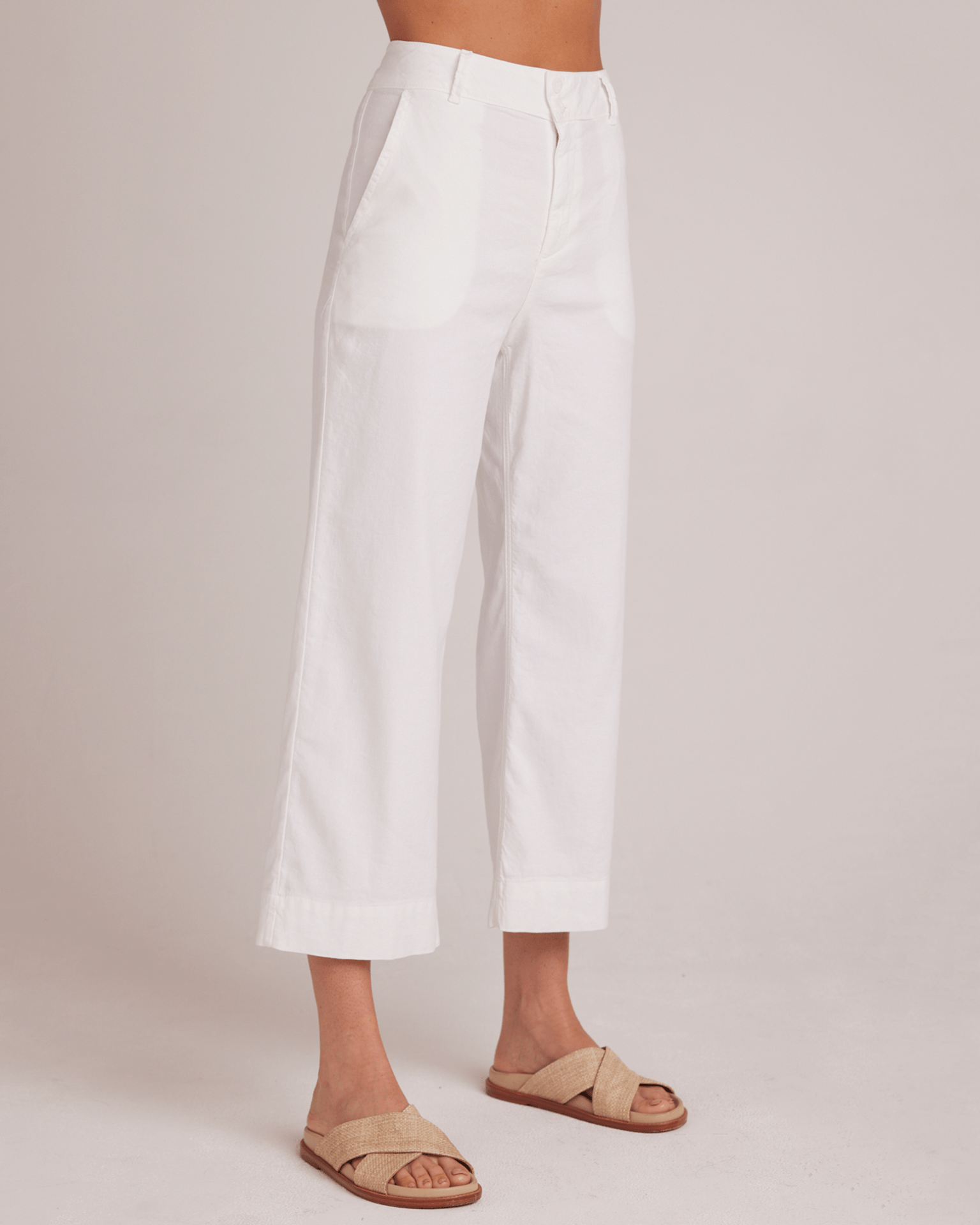 Bella Dahl Saige Wide Leg Crop in White