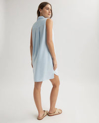 Bella Dahl Sleeveless A-Line Dress in Clear Water