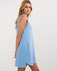 Bella Dahl Sleeveless A - Line Dress in Tidal Blue 2 - Bliss Boutiques
