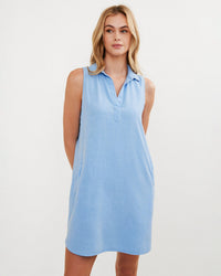 Bella Dahl Sleeveless A - Line Dress in Tidal Blue 1 - Bliss Boutiques