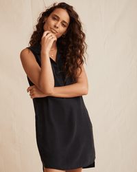Bella Dahl Sleeveless A - Line Dress in Vintage Black 2 - Bliss Boutiques