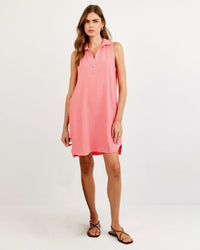 Bella Dahl Sleeveless A - Line Dress in Wild Coral 1 - Bliss Boutiques