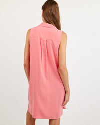 Bella Dahl Sleeveless A - Line Dress in Wild Coral 4 - Bliss Boutiques