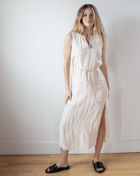 Bella Dahl Sleeveless Belted Maxi Dress in Moroccan Sand