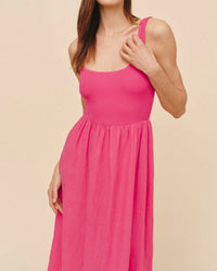 Bella Dahl Sleeveless Knit Combo Dress in Spiced Hibiscus 2 - Bliss Boutiques