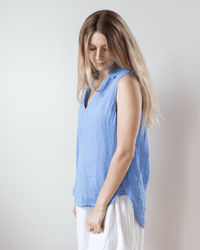 Bella Dahl Sleeveless Pullover in Riviera Blue