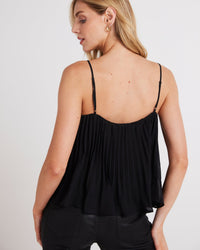 Bella Dahl Sunburst Pleated Camisole in Black