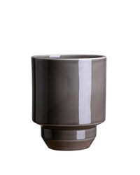 Bergs Potter Hoff Glazed 5.5 inch Cachepot in Pearl Grey