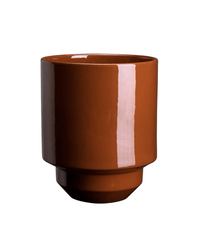 Bergs Potter Hoff Glazed 5.5 inch Pot in Rusty Red