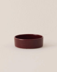 Bergs Potter Hoff Glazed 5.5 inch Saucer in Deep Burgundy