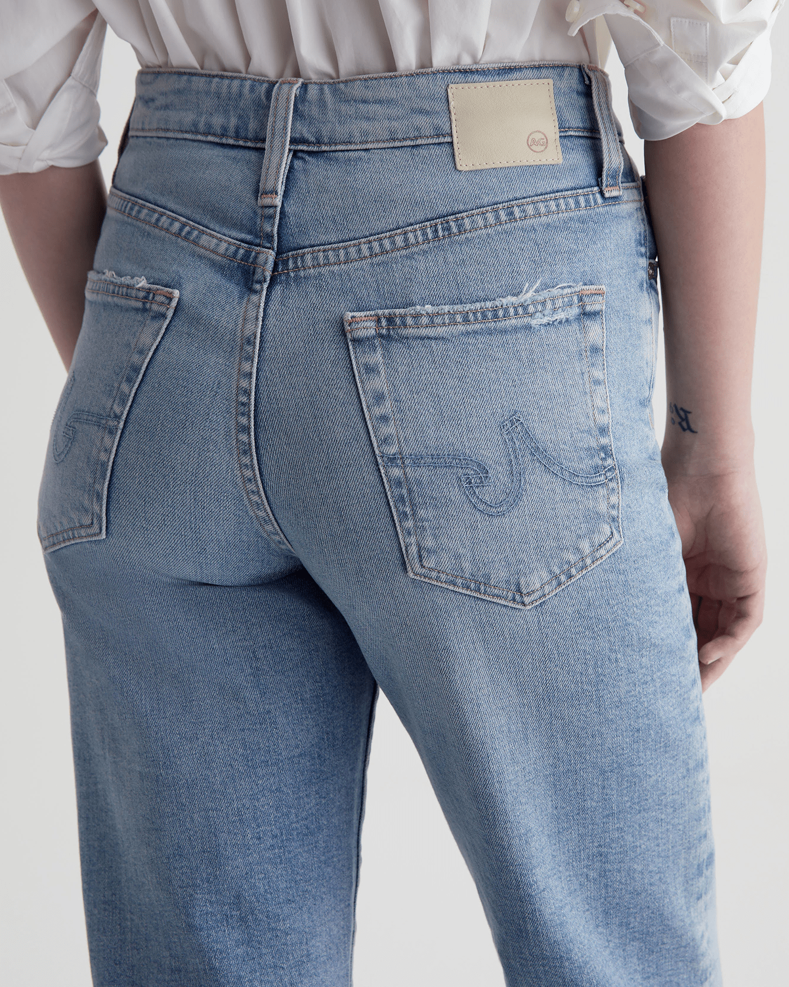 AG Jeans Rian High Rise Straight in Eclipsed