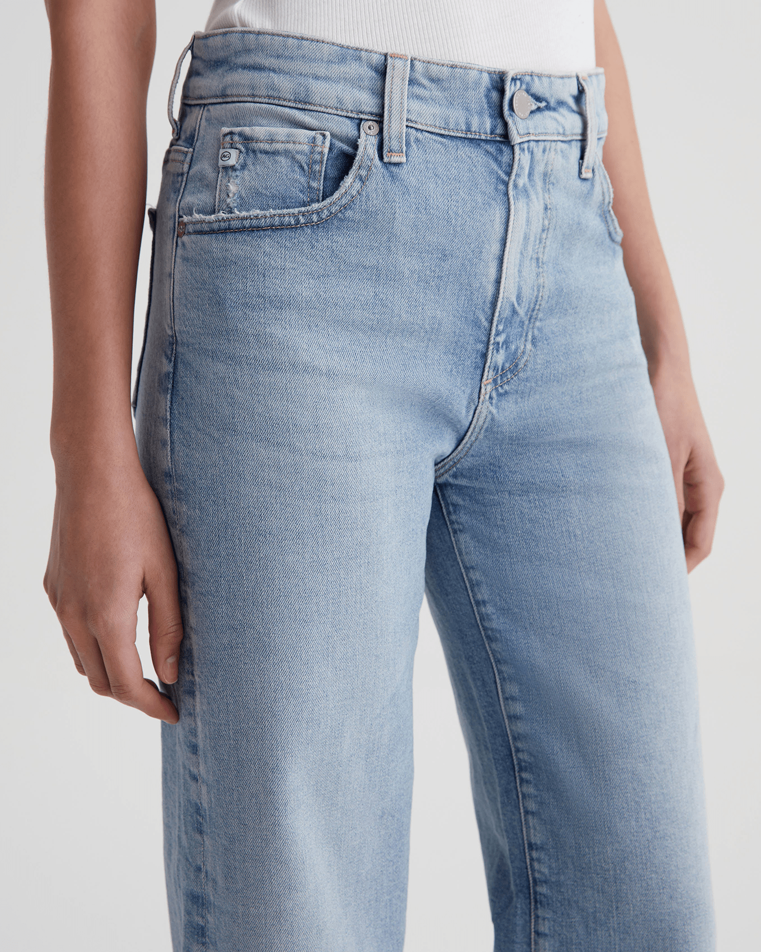 AG Jeans Saige Wide Leg Crop in Eclipsed